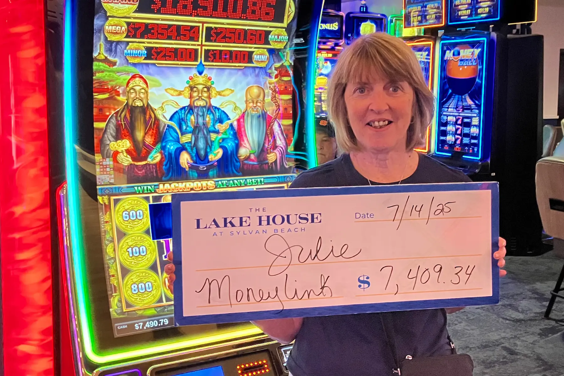 Julie won $7,409