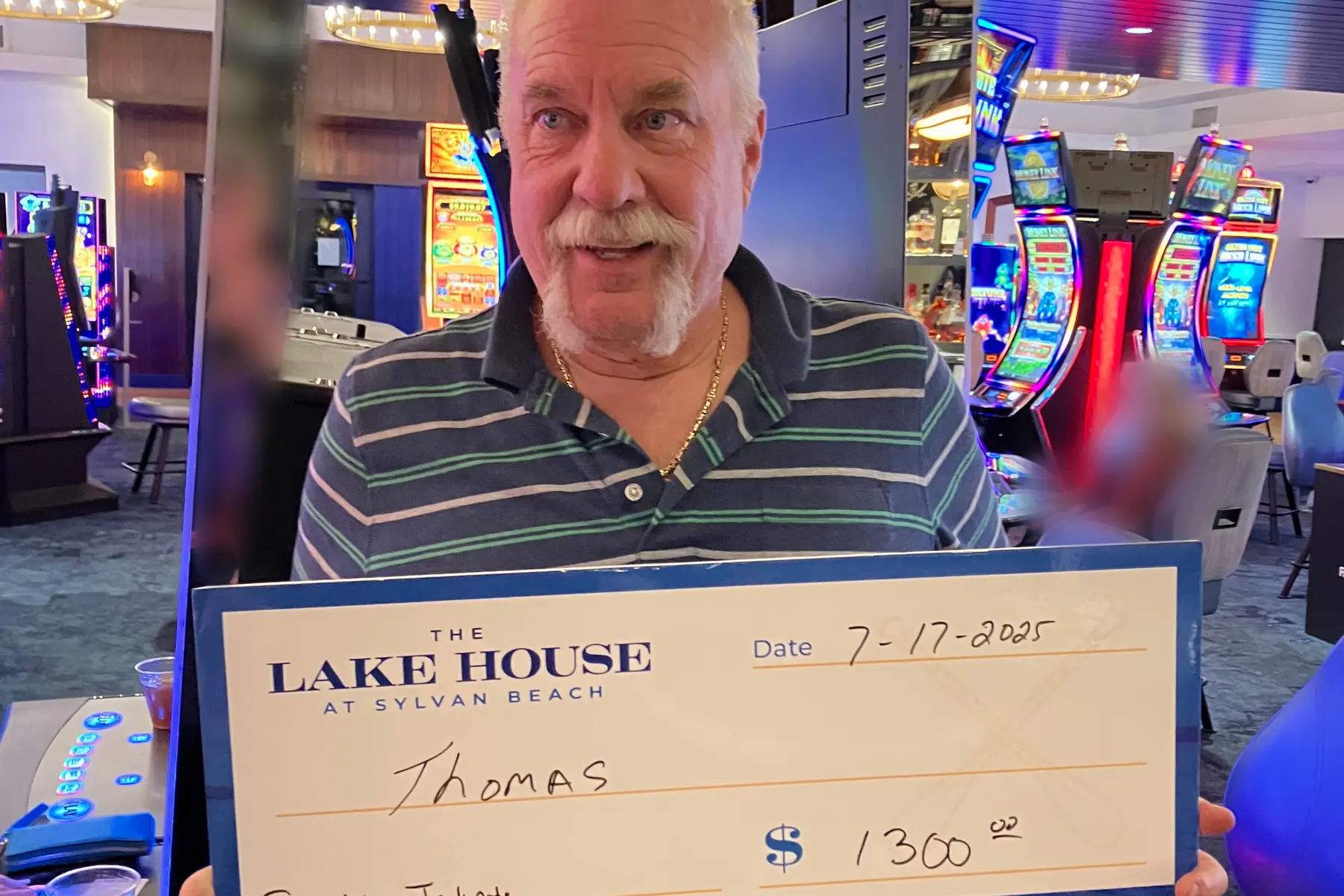Thomas won $1,300