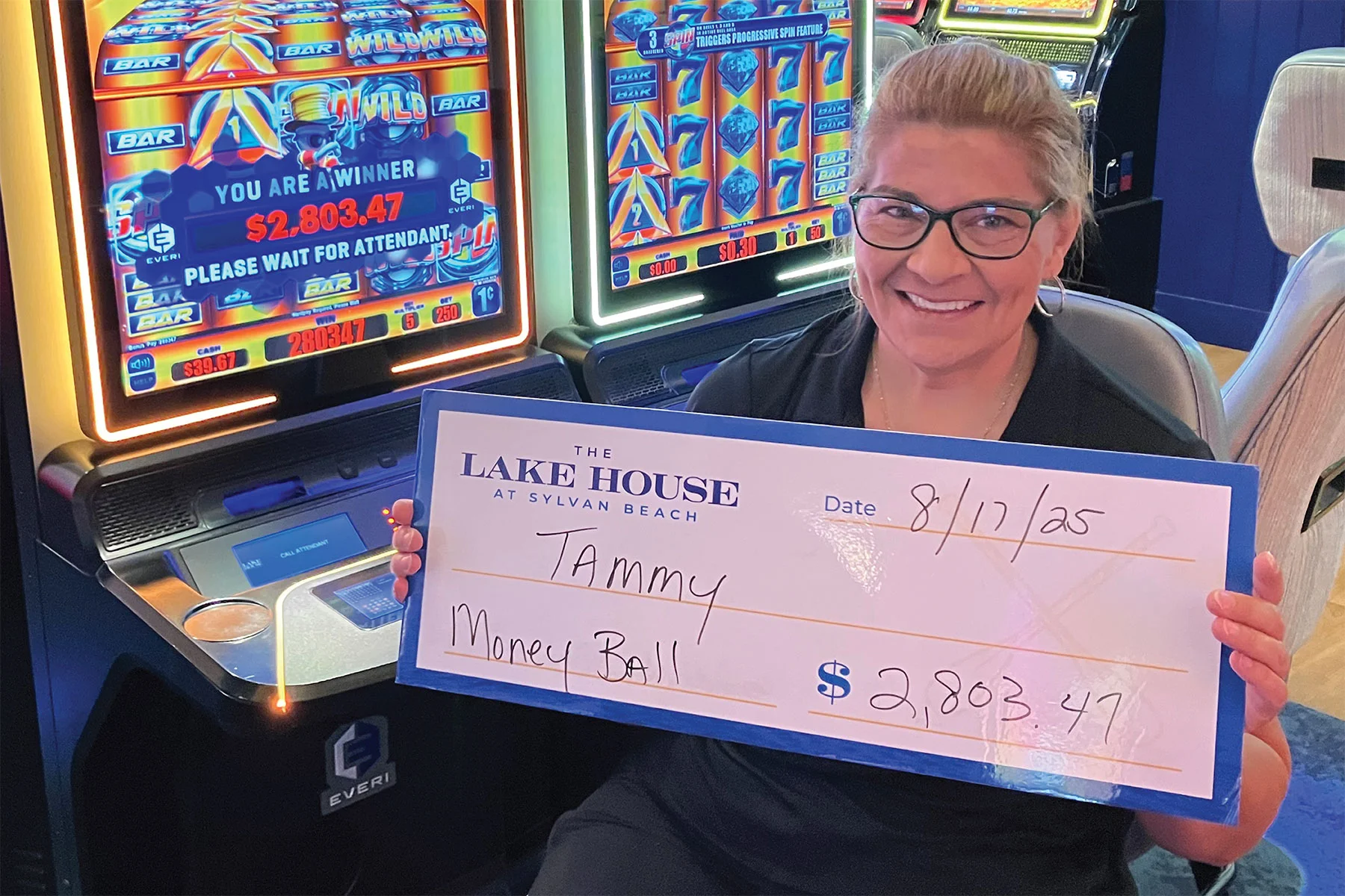 Tammy won $2,803