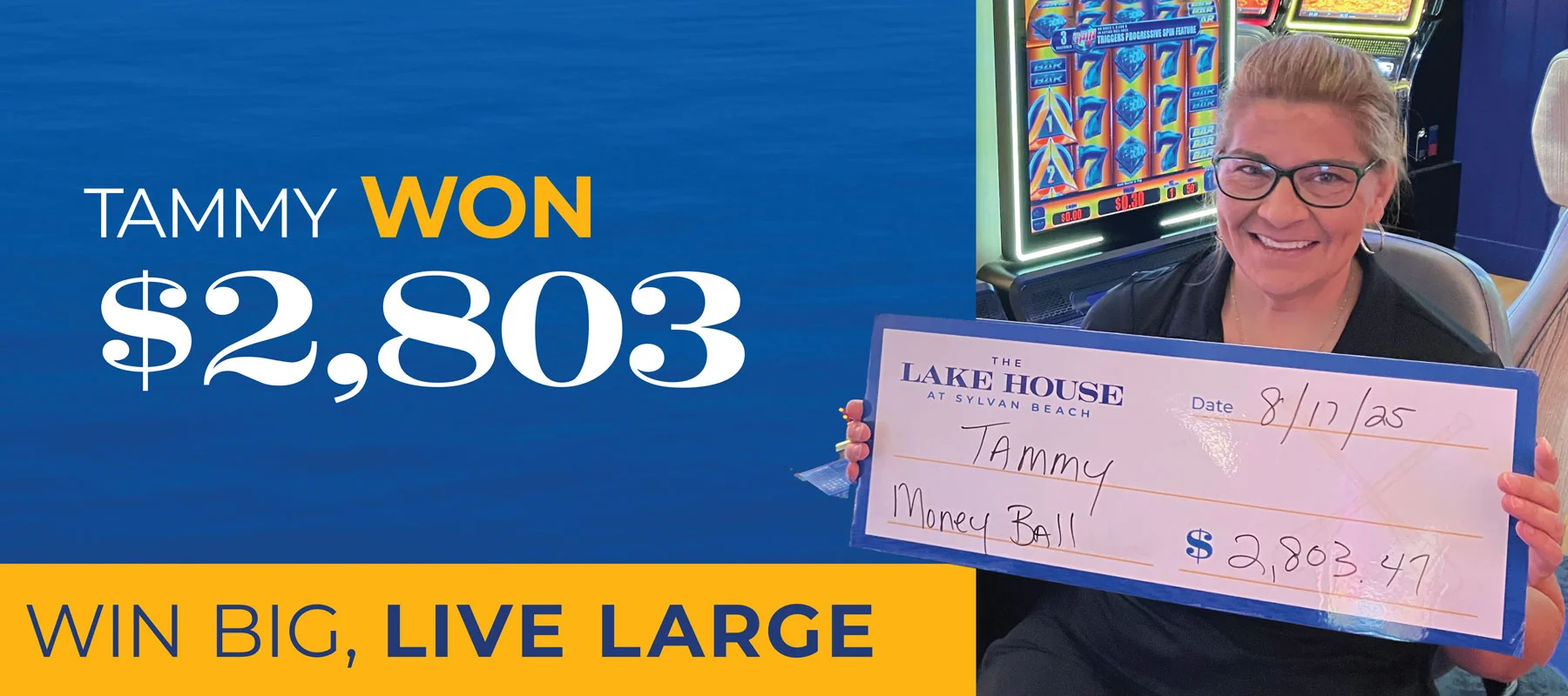 Tammy won $2,803