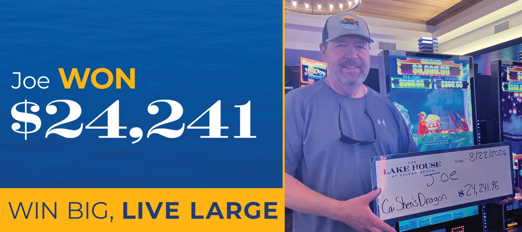 Joe won $24,241